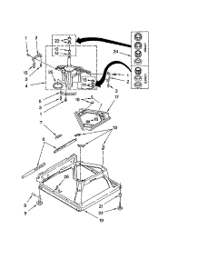 Machine Base parts for Kenmore Washer 110.22924102 (11022924102, 110 22924102) from AppliancePartsPros.com