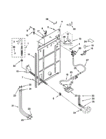 Rear Panel parts for Kenmore Washer 110.22924102 (11022924102, 110 22924102) from AppliancePartsPros.com