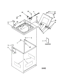 Top And Cabinet parts for Kenmore Washer 110.22924102 (11022924102, 110 22924102) from AppliancePartsPros.com