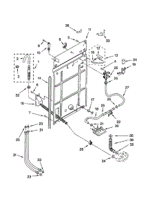 Rear Panel parts for Kenmore Washer 110.22932100 (11022932100, 110 22932100) from AppliancePartsPros.com