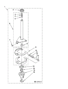 Brake And Drive Tube Parts parts for Kenmore Washer 110.22932101 (11022932101, 110 22932101) from AppliancePartsPros.com