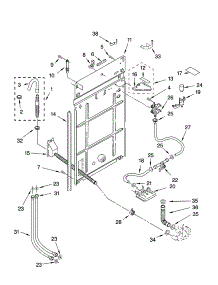Rear Panel Parts parts for Kenmore Washer 110.22932101 (11022932101, 110 22932101) from AppliancePartsPros.com