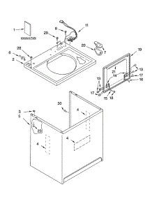 Top And Cabinet Parts parts for Kenmore Washer 110.22936101 (11022936101, 110 22936101) from AppliancePartsPros.com