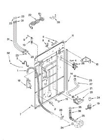 Rear Panel Parts parts for Kenmore Washer 110.26944501 (11026944501, 110 26944501) from AppliancePartsPros.com