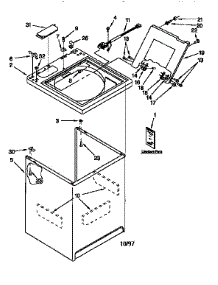 Top And Cabinet parts for Kenmore Washer 110.26954690 (11026954690, 110 26954690) from AppliancePartsPros.com