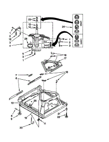 Machine Base parts for Kenmore Washer 110.26955691 (11026955691, 110 26955691) from AppliancePartsPros.com