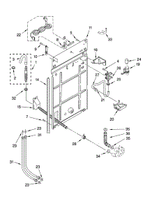 Rear Panel Parts parts for Kenmore Washer 110.26964502 (11026964502, 110 26964502) from AppliancePartsPros.com