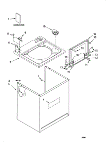 Top And Cabinet Parts parts for Kenmore Washer 110.26964503 (11026964503, 110 26964503) from AppliancePartsPros.com