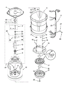Motor, Basket And Tub Parts parts for Kenmore Washer 110.27032600 (11027032600, 110 27032600) from AppliancePartsPros.com