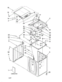 Top And Cabinet Parts parts for Kenmore Washer 110.27032602 (11027032602, 110 27032602) from AppliancePartsPros.com