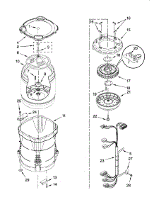 Motor, Basket And Tub Parts parts for Kenmore Washer 110.27062601 (11027062601, 110 27062601) from AppliancePartsPros.com