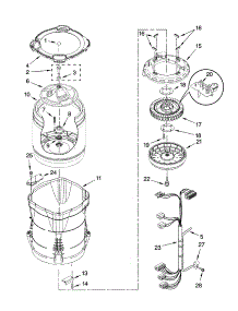 Motor, Basket And Tub Parts parts for Kenmore Washer 110.27062602 (11027062602, 110 27062602) from AppliancePartsPros.com