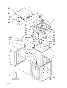 Top And Cabinet Parts parts for Kenmore Washer 110.27062602 (11027062602, 110 27062602) from AppliancePartsPros.com