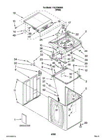 Top And Cabinet Parts parts for Kenmore Washer 110.27062604 (11027062604, 110 27062604) from AppliancePartsPros.com
