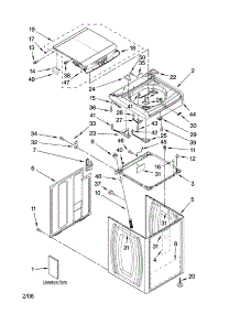 Top And Cabinet Parts parts for Kenmore Washer 110.27072600 (11027072600, 110 27072600) from AppliancePartsPros.com