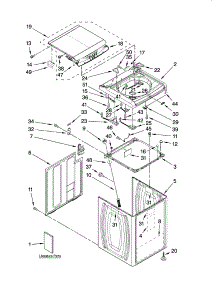 Top And Cabinet Parts parts for Kenmore Washer 110.27072601 (11027072601, 110 27072601) from AppliancePartsPros.com