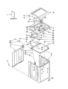 Top And Cabinet Parts parts for Kenmore Washer 110.27082602 (11027082602, 110 27082602) from AppliancePartsPros.com