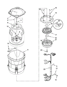 Motor, Basket And Tub Parts parts for Kenmore Washer 110.27082605 (11027082605, 110 27082605) from AppliancePartsPros.com