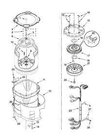 Motor, Basket And Tub Parts parts for Kenmore Washer 110.27086601 (11027086601, 110 27086601) from AppliancePartsPros.com