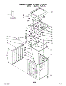Top And Cabinet Parts parts for Kenmore Washer 110.27086605 (11027086605, 110 27086605) from AppliancePartsPros.com