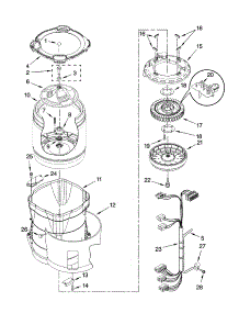 Motor, Basket And Tub Parts parts for Kenmore Washer 110.27087603 (11027087603, 110 27087603) from AppliancePartsPros.com