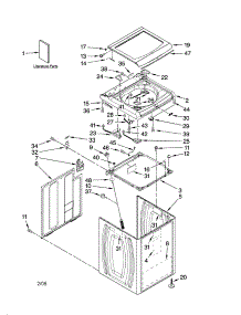 Top And Cabinet Parts parts for Kenmore Washer 110.27092600 (11027092600, 110 27092600) from AppliancePartsPros.com