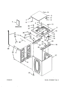 Top & Cabinet parts for Kenmore Washer 110.27122310 (11027122310, 110 27122310) from AppliancePartsPros.com
