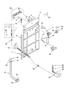 Rear Panel Parts parts for Kenmore Washer 110.15954400 (11015954400, 110 15954400) from AppliancePartsPros.com
