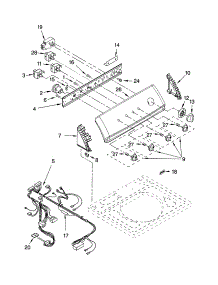 Control Panel Parts parts for Kenmore Washer 110.15964401 (11015964401, 110 15964401) from AppliancePartsPros.com