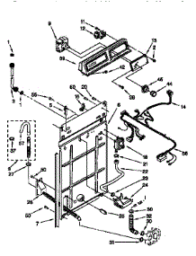 Control And Rear Panel parts for Kenmore Washer 110.16101691 (11016101691, 110 16101691) from AppliancePartsPros.com