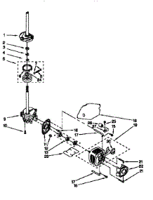 Brake, Clutch, Gearcase, Motor And Pump parts for Kenmore Washer 110.16101691 (11016101691, 110 16101691) from AppliancePartsPros.com