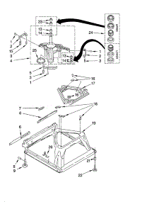 Machine Base Parts parts for Kenmore Washer 110.16102500 (11016102500, 110 16102500) from AppliancePartsPros.com
