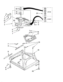 Machine Base Parts parts for Kenmore Washer 110.16102501 (11016102501, 110 16102501) from AppliancePartsPros.com