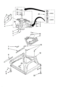 Machine Base Parts parts for Kenmore Washer 110.16102502 (11016102502, 110 16102502) from AppliancePartsPros.com