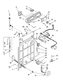 Control And Rear Panel Parts parts for Kenmore Washer 110.16102502 (11016102502, 110 16102502) from AppliancePartsPros.com