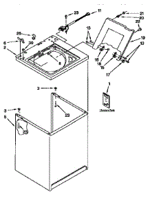 Top And Cabinet parts for Kenmore Washer 110.16202691 (11016202691, 110 16202691) from AppliancePartsPros.com