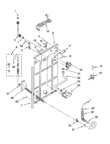 Rear Panel Parts parts for Kenmore Washer 110.16212502 (11016212502, 110 16212502) from AppliancePartsPros.com
