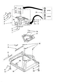 Machine Base Parts parts for Kenmore Washer 110.16212502 (11016212502, 110 16212502) from AppliancePartsPros.com