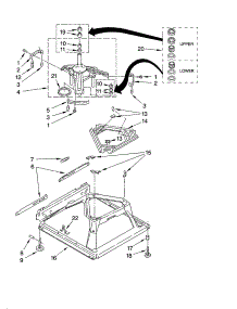 Machine Base Parts parts for Kenmore Washer 110.16212503 (11016212503, 110 16212503) from AppliancePartsPros.com