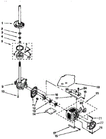 Motor And Pump parts for Kenmore Washer 110.16502692 (11016502692, 110 16502692) from AppliancePartsPros.com