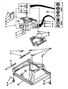 Machine Base parts for Kenmore Washer 110.16502692 (11016502692, 110 16502692) from AppliancePartsPros.com