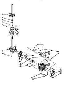 Brake, Clutch, Gearcase, Motor parts for Kenmore Washer 110.16502693 (11016502693, 110 16502693) from AppliancePartsPros.com