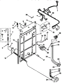 Rear Panel parts for Kenmore Washer 110.16512691 (11016512691, 110 16512691) from AppliancePartsPros.com