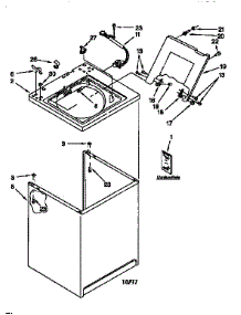 Top And Cabinet parts for Kenmore Washer 110.16602690 (11016602690, 110 16602690) from AppliancePartsPros.com