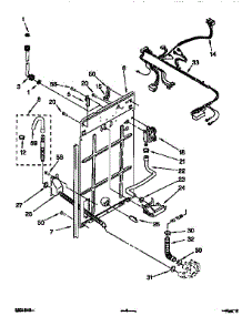 Rear Panel parts for Kenmore Washer 110.16602692 (11016602692, 110 16602692) from AppliancePartsPros.com