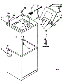 Top And Cabinet parts for Kenmore Washer 110.16611691 (11016611691, 110 16611691) from AppliancePartsPros.com