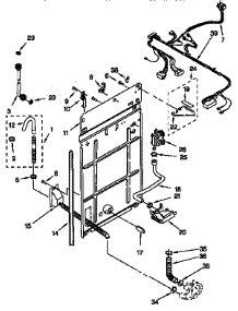 Rear Panel parts for Kenmore Washer 110.16611692 (11016611692, 110 16611692) from AppliancePartsPros.com