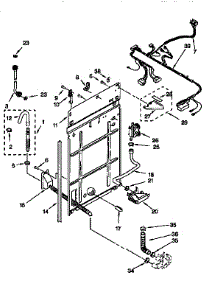 Rear Panel parts for Kenmore Washer 110.16612690 (11016612690, 110 16612690) from AppliancePartsPros.com