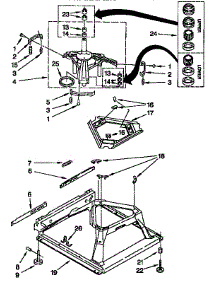 Machine Base parts for Kenmore Washer 110.16612691 (11016612691, 110 16612691) from AppliancePartsPros.com