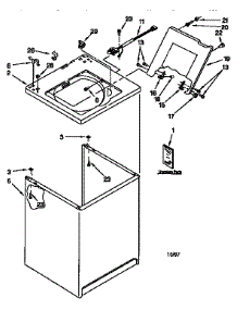 Top And Cabinet parts for Kenmore Washer 110.16612692 (11016612692, 110 16612692) from AppliancePartsPros.com